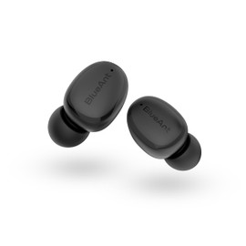 BlueAnt Pump Air Nano True Wireless Earbuds, Bluetooth 5.3, 20 Hours Playback, Black/White (Black)