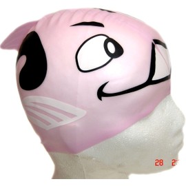 B2A Pink Fish Swim Cap for girls, New