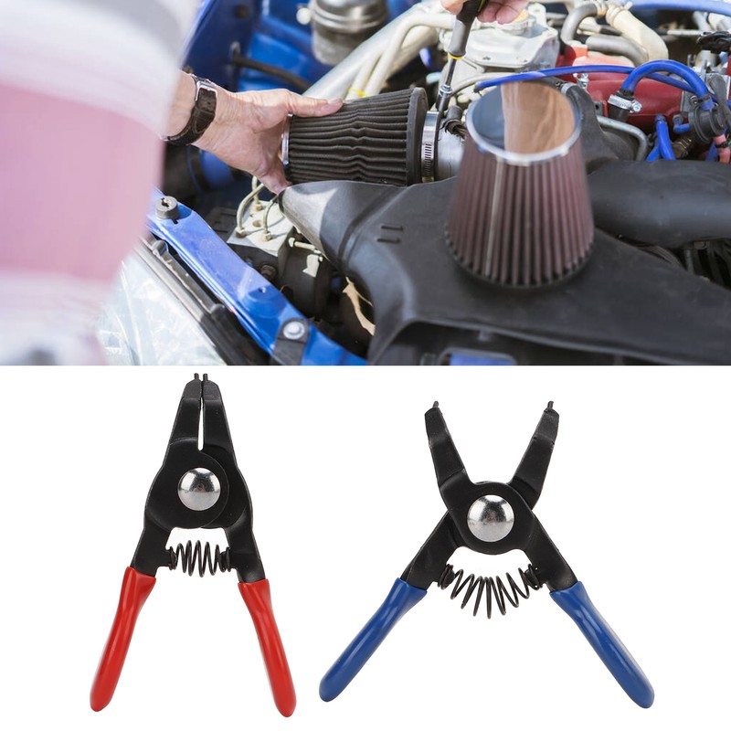 4pcs Mini Snap Ring Plier Set Universal Metal Spring Loaded