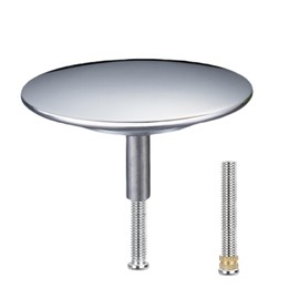 Eupneicu Universal Bath Plug Diameter 70 mm, Rustproof Bath Plug with Double Seal, Brass Drain Plug Included, for Almost Any Standard Bathtub