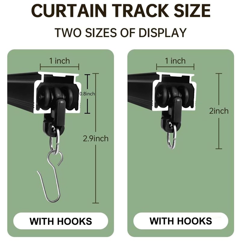 MaKefeile Ceiling Curtain Tracks Ceiling Mounted Heavy-Duty Curtains Rails Room