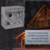 TayMac 4.5 x 4.5 In. 2-Gang Gray 2-in. Deep Weatherproof