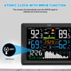 Urageuxy Wireless Weather Station with Indoor Outdoor Thermometer, Atomic Clock,