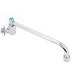 Copper Alloy Silver Wall‑Mounted 360 Degree Rotating Faucet Semi‑Automatic Kitchen