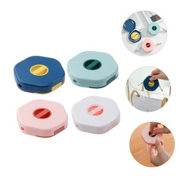 KOMBIUDA 4pcs Cable Organizer Box Portable Data Cable Winder for Headphones Chargers Tidy Storage in White Green Blue Pink for Travel Home Use