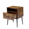 VECELO Modern Wood Night Stand,Square End Table Side Table with