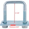 MYZHRE 4 Pack Leaf Spring Clamp Kit, 2-5/8 inch Width