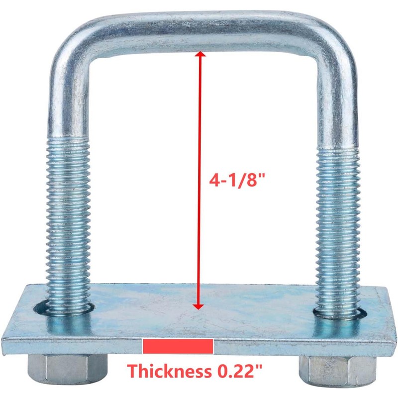 MYZHRE 4 Pack Leaf Spring Clamp Kit, 2-5/8 inch Width