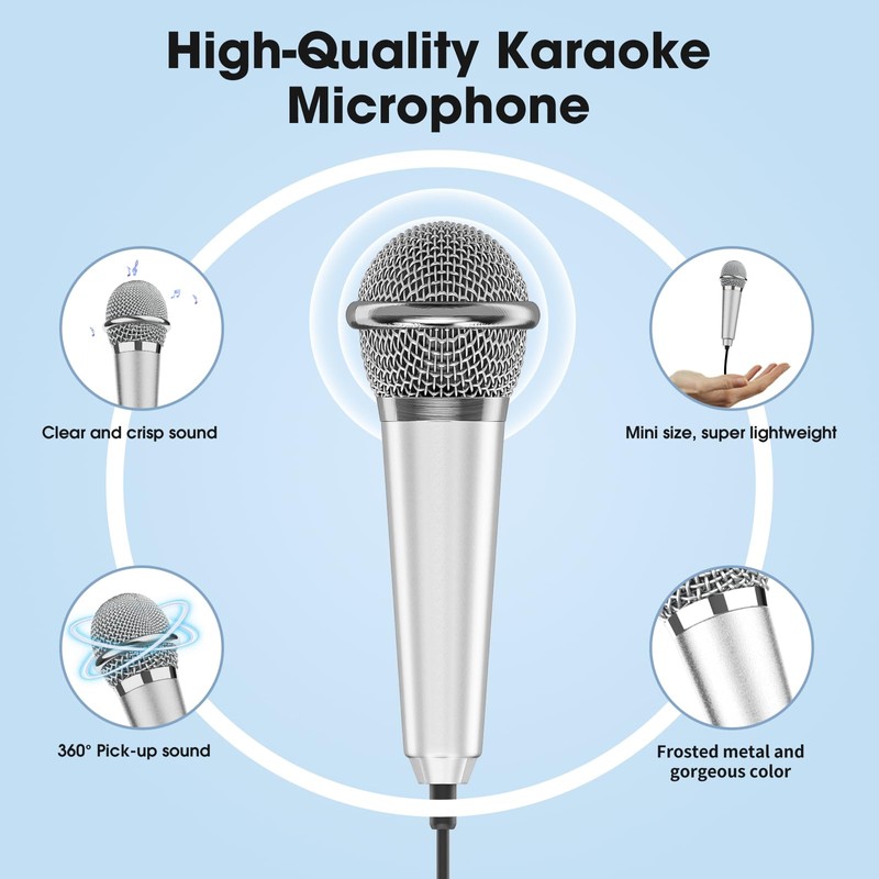 Mini Microphone for iPhone iPad Small ASMR Tiny Microphone for