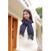 RIIQIICHY Ladies Navy Scarf for Women Scarves Wraps Winter Cashmere