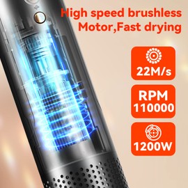 Professional Hair Dryer, Aroma & Ionic Dual Technology Blow Dryer with Hgih Speed Low Noise Brushless Motor for Fast Drying, Constant Temperature, No Hair Damage, for Home Salon Travel