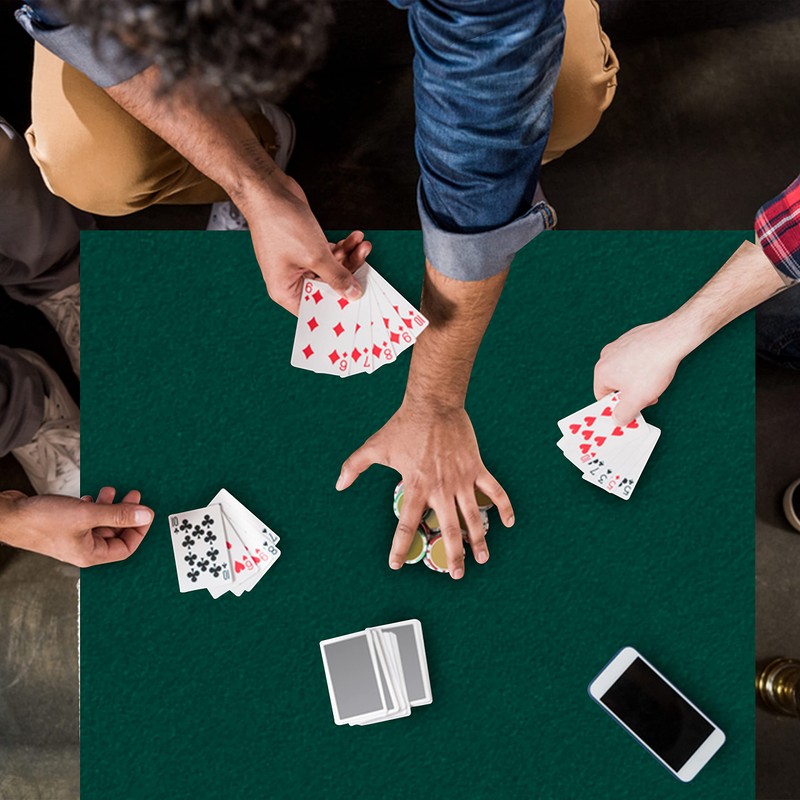 Felt Card Game Table Cover 38 Inch for Playing Cards,