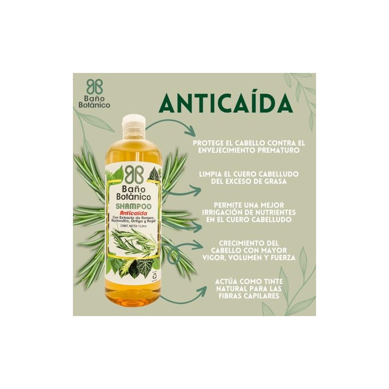 Shampoo Baño Botánico Anticaída 1 Lt