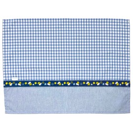 Place Mat Gingham Smiley Star (14.2 x 18.5 inches (36 x 47 cm), Wrinkle Resistant, Easy Care Material... (Large)