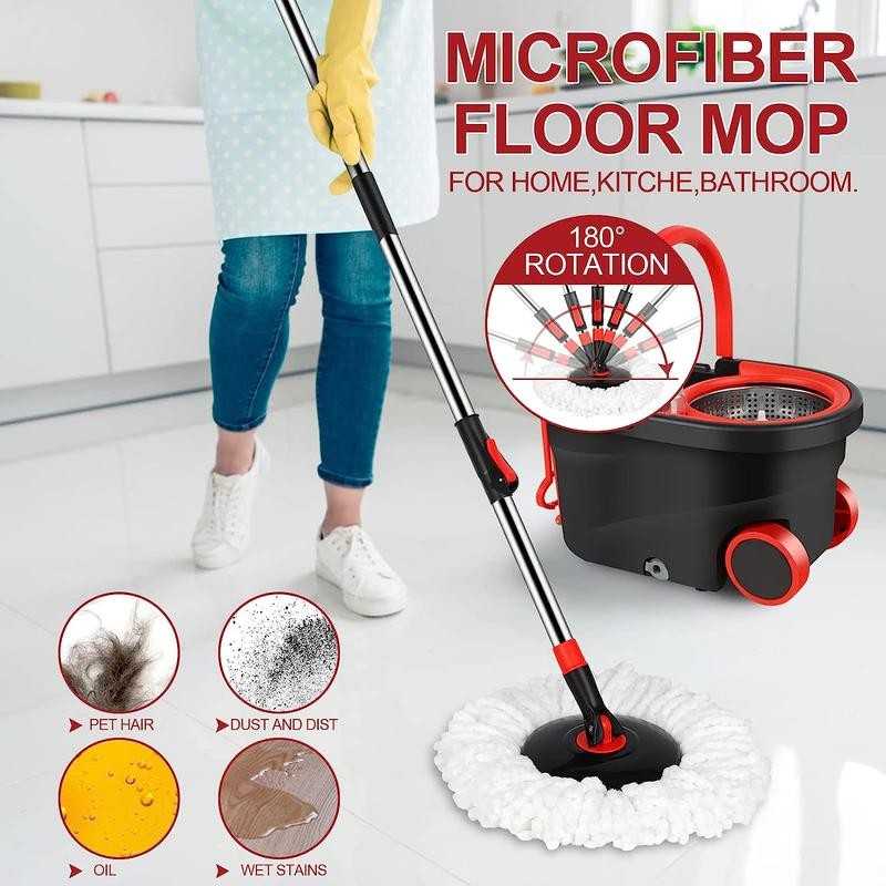 Plus Spin Mop Bucket System, 360° Spin Mop Bucket Set