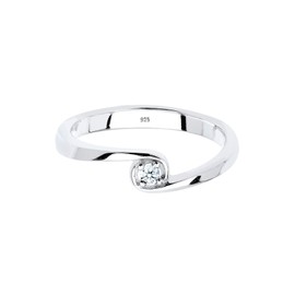 Diamore Women's Ring - 925 Sterling Silver-White Diamond - 0604941213 DE 52 white