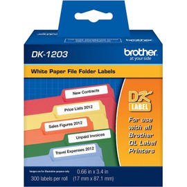 DK-1203 File Folder Label Roll, Pack of 5