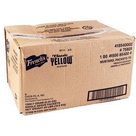 French's Classic Yellow Mustard Packets, 1500 count - One 1500 Count Individual Yellow Mustard Packets, Perfect Single-Serve Size for Delivery and Takeout Orders