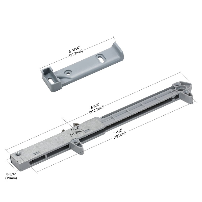 2-Pack Rok Hardware Soft Close for Wood Drawers/Soft Close Drawer