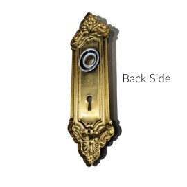 Beautiful door trim escutcheon plate with hub and keyhole Brushed Nickel Finish