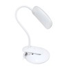 Simple Designs LD2021-GRY Flexi Rounded Clip Light LED Desk Lamp,