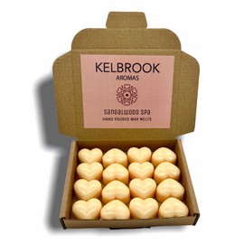 Wax Melts - Sandalwood Spa | 16 Pack | Strong Scented | Made in UK | Plastic Free | Vegan