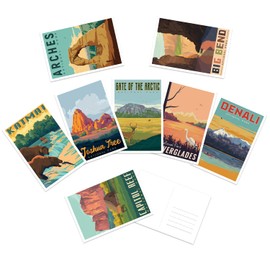 Joshua Tree National Parks Vintage Postcards 9pc/Set U.S. National Parks Greeting Cards for Business World Travel Landscape Postcard Decor Gift