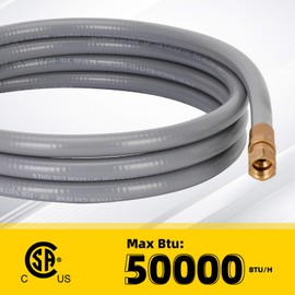 Aekops 36FT 3/8" ID Natural Gas Hose with Quick Connect Fittings, Natural Gas Grill Hose with 3/8 Female Flare Compatible with Low Pressure Appliance,Gas Grill, Patio Heater, CSA Certified