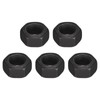 sourcing map 9/16-18 Hex Nuts, Carbon Steel Grade 8.8 Black