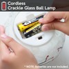 Kaowod Crackle Glass Ball Cardinal Lamp with Timer, Light Up