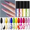 MEET ACROSS 12 Colors Liner Painting Gel Nail Polish Set