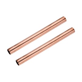 sourcing map Copper Round Tube, 18mm OD 1mm Wall Thickness 200mm Length Straight Pipe Tubing 2 Pcs