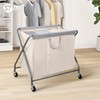 STORAGE MANIAC 160L Laundry Hamper with Wheels, Rolling Laundry Basket,