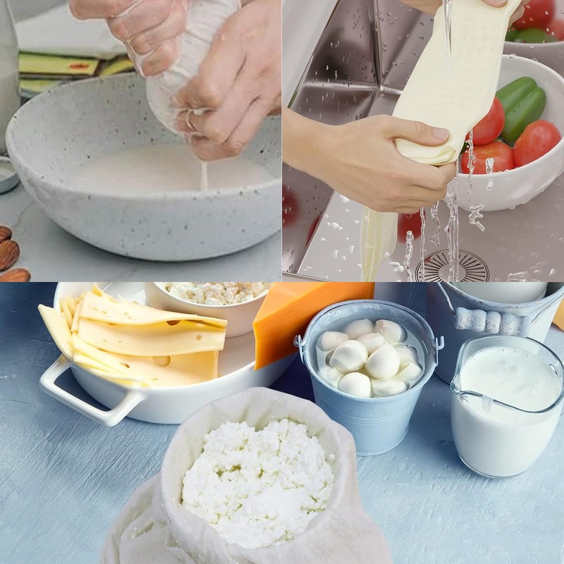 4PCS Nut Milk Bag 31 * 31CM, Reusable Cheese Cloth,