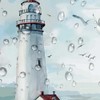 Uokiuki Nautical Coastal Shower Curtain, Ocean Beach Lighthouse Shower Curtain