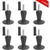 6Pcs Bed Frame Feet,Steel Stem Plastic Bed Frame Feet,Sturdy Bed