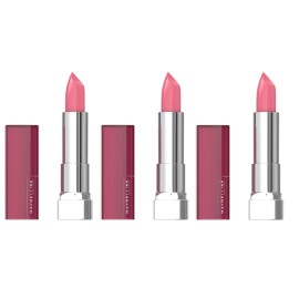 Maybelline Color Sensational Lipstick, Cream Finish, 005 Pink Sand (3 Pack)