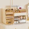 KQJS Makeup Organizer with Drawers,Large Capacity Countertop Organizer for Vanity,Bathroom