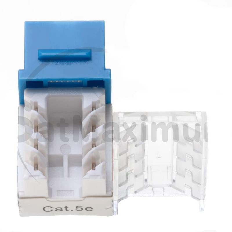 SATMAXIMUM Cat5e Keystone Ethernet Wall Jack Punch Down UTP 45-Degree