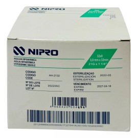 Nipro Aguja Hipodermica 21g X 1 1/4 Nipro Caja/100 Capacidad En Volumen 5 Ml