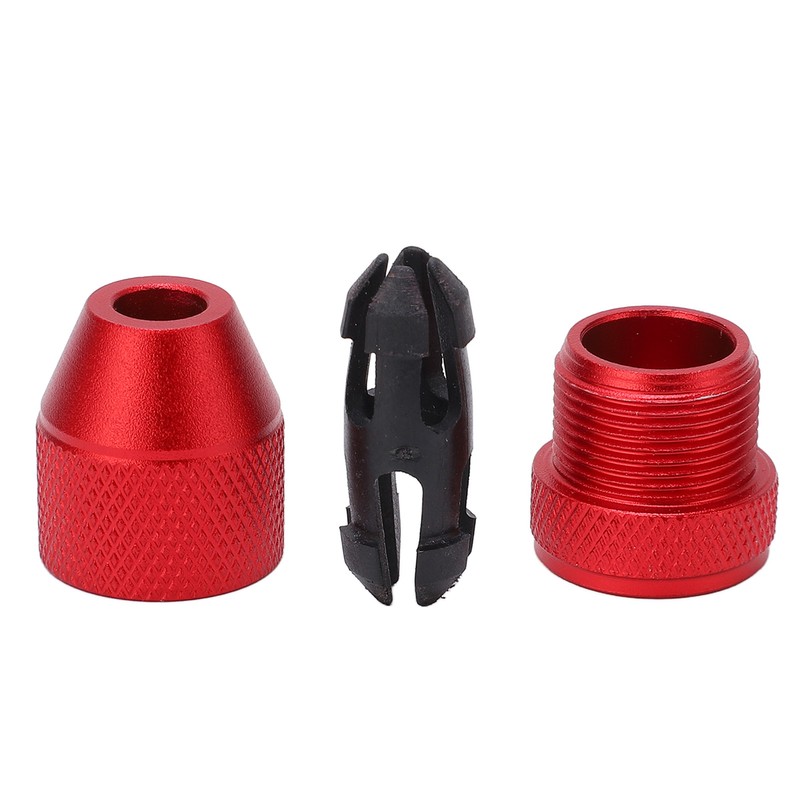 Adjustable Drill Stop Collar Aluminum Alloy Red Anti Slip Nylon
