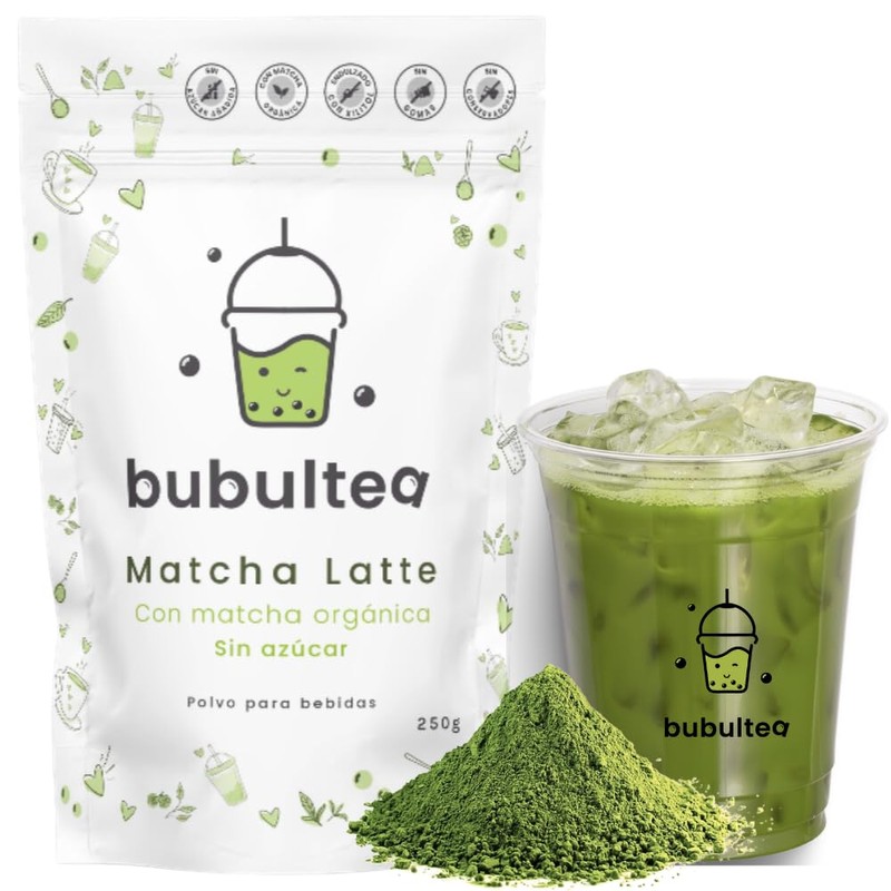 Matcha orgánico en polvo para bebidas, endulzado con Xilinat y