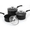 EABOSON Nonstick Saucepan with Lid, 1QT & 1.5QT & 2QT