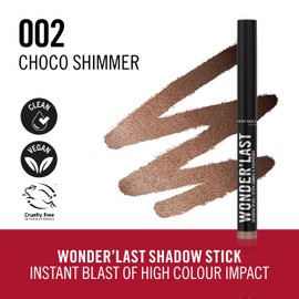 Rimmel London Wonder'Last 002 Choco Shimmer Eyeshadow Pencil, Vibrant and Impressive Colours, Easy to Apply, Pleasant Texture, Ultra Creamy Formula, Vegan Formula, 1.64 g