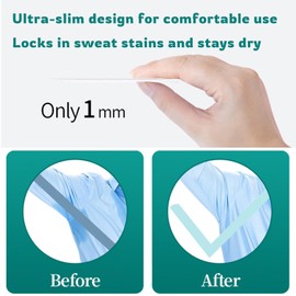 Underarm Sweat Pads - 20 Count Ultra-Thin Invisible Armpit Sweat Pads with Self-Adhesive & Disposable, Hypoallergenic, Residue-Free | for Work, Gym, Travel