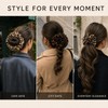 2 Pack Large Leopard Print Ruffle Scrunchies for Women, Large