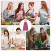 sourcing map Canvas Chef Aprons 75x69cm Adjustable Strap Cross Back