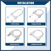INFINAUTO Round U Bolt Muffler Exhaust Clamps for Car /