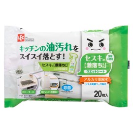 LEC sesqui Gekiochi-kun Sheets for Kitchen, 20 sheets, Uses alkaline electrolyzed water SS-224