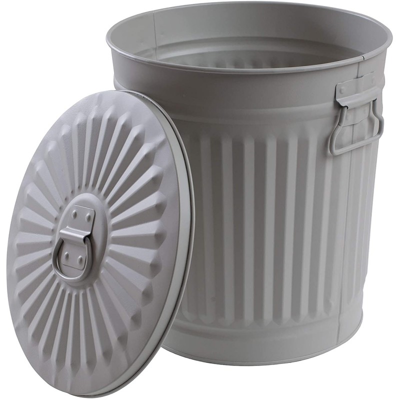 Jinfa 2 Sets Retro Design Bin with Lid | Grey